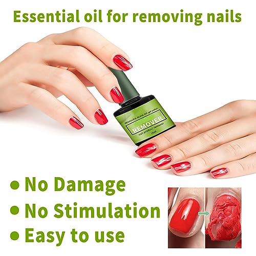 Gel Nail Polish Remover Effective Gel Polish Remover, Quickly & Easily Removes Gel Nail Polish Within 2-5 Minutes, Professional Gel Remover No Ne