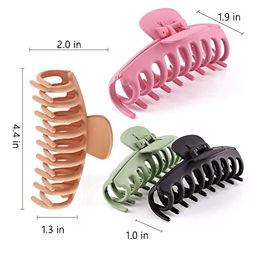 Large Hair Claw Clips Plastic Hair Jaw Clamp Non-Slip Strong Hold Fashion Headwear Hair Clips Claw Hair Claw Clips for Thick Hair for Women Girls