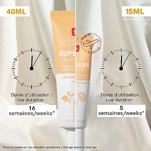 Erborian - Super BB Cream with Ginseng - Full coverage BB cream for acne prone skin - Erborian Korean Skincare