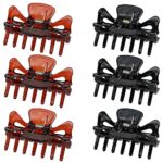 JaneYi 6 Pieces Hair Claw Clips Plastic Hair Claws Non-Slip Strong Hold Hair Jaw Clips Medium Small Hair Clasps Fashion Hair Styling Accessories