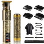 Beard Trimmer Men,Professional Hair Clippers for Men with 1.6" LCD Display,Cordless Rechargeable Hair Trimmer Shaver Set for Barbers and Home,USB