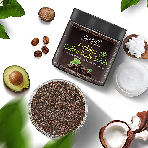 Natural Coffee Scrub with Organic Coffee Body Scrub, Best Acne, Anti Cellulite and Stretch Mark treatment, Spider Vein Therapy for Varicose Veins