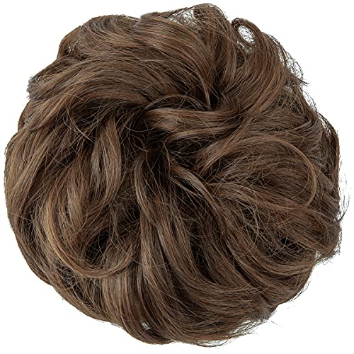 Messy Hair Bun Extensions Curly Wavy Hair Scrunchies for Women Girls Large Synthetic Donut Updo Hair Pieces Hair Chignons