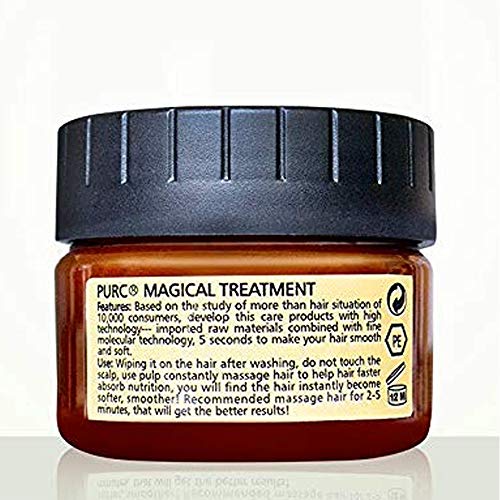 Glamza Pure Magical Hair Mask 60ml Keratin Argan Hair Treatment 5 Seconds Mask Root Repair Nourishing