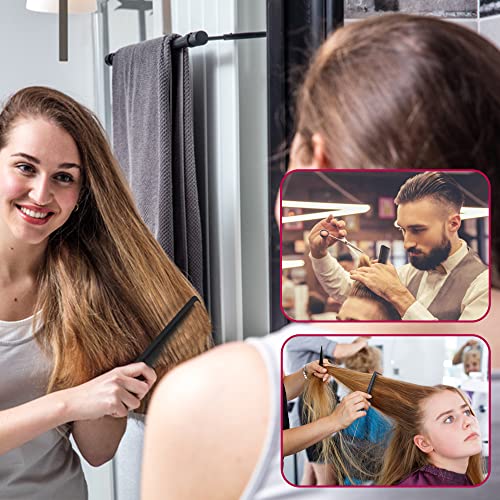 HY DOT Hair Comb - Rat Tail Comb Fine Tooth Pin Tail Comb Sectioning Hairdressing Styling Cutting Parting Tails Comb With Metail Tail & 2 large S