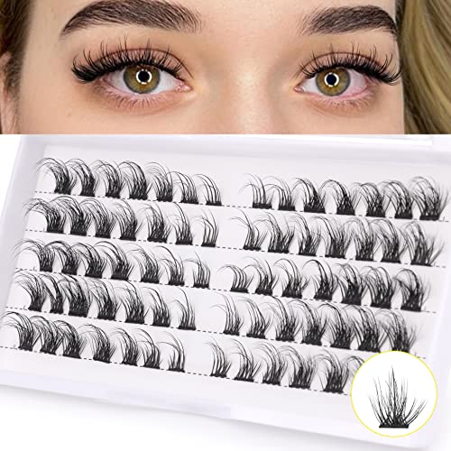 Cluster Lashes Wispy Eyelash Extensions 3D Flat DIY Flat Lash Clusters Individual Faux Mink Lashes False Eyelashes Pack by ALICE