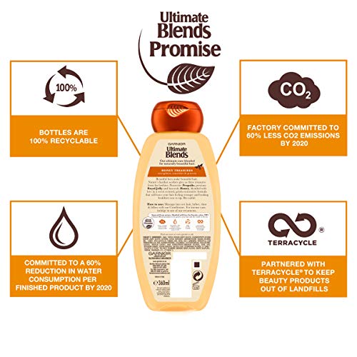 Garnier Ultimate Blends Honey Treasures Shampoo & Conditioner Set | Strengthening for Dry Damaged Hair 360 ml