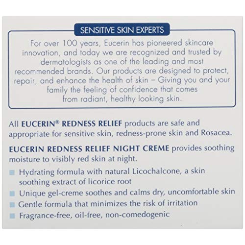Eucerin Sensitive Skin Redness Relief Soothing Night Creme 1.7 Ounce