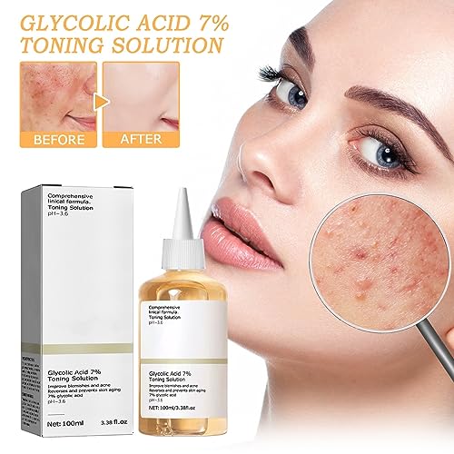 Glycolic Acid 7% Toning Resurfacing Solution, 2pcs Ordinary Glycolic Acid Toning Solution, Glycolic Acid The Ordinary, Exfoliate,Brighten,and Ble