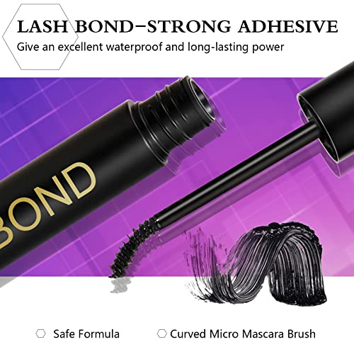 Lash Bond and Seal Lash Glue Cluster Lashes Glue Bond and Seal Eyelash Glue for DIY Eyelash Extension Strong Hold 48 Hours Cluster Lash Glue 10ml