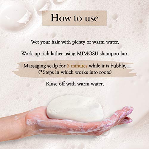 Mimosu Rice Water Shampoo and Conditioner – 2 in 1 Fermented Rice Water for Hair Growth Moisturizing Unscented Solid Shampoo Bar, for Dry Damaged