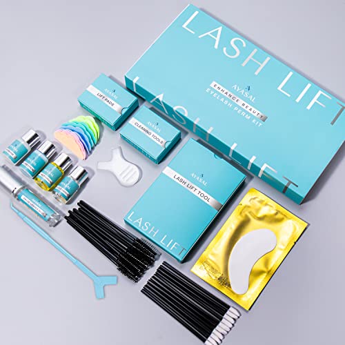 AYASAL Eyelash Perm Kit, Long-Lasting Curl, Home & Professional Use, Lash Lift Kit & Safe Perming Wave, Semi-Permanent Curling, Professional Qual
