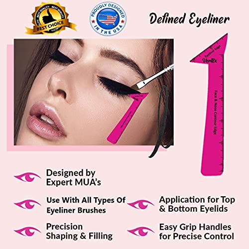 Eyeliner Stencils For Eyes Reusable Pencil - Waterproof Makeup Gel Liquid Liner Wing Tips Beginners Stickers Pads Pen Stamp Stencil Sharpener Eye