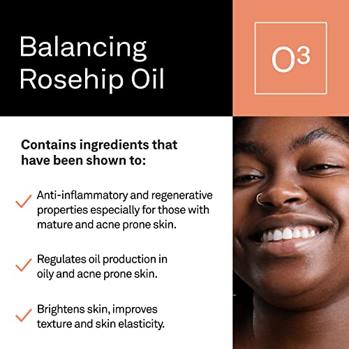 facetheory Balancing Rosehip Oil O3 - Organic Face Oil, Rosehip Oil For Face, Soften Dry Skin, Regulate Oil Production, Vitamin E, Vegan & Cruelt