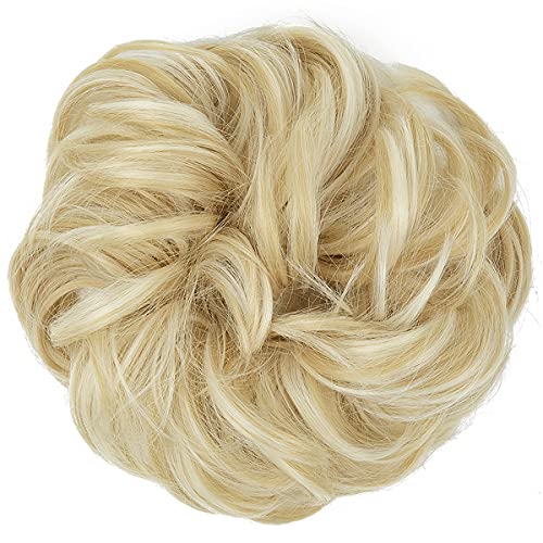 Messy Hair Bun Extensions Curly Wavy Hair Scrunchies for Women Girls Large Synthetic Donut Updo Hair Pieces Hair Chignons
