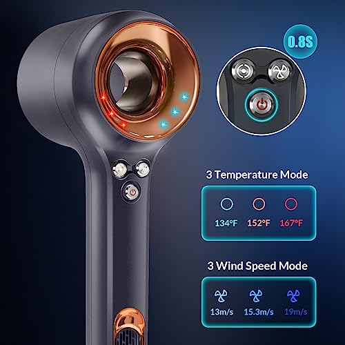 Professional Hair Dryer Diffuser, Chignon Blow Dryer Negative Ion and Intelligent Temperature Control Protection Hair Care, Powerful Fast Drying