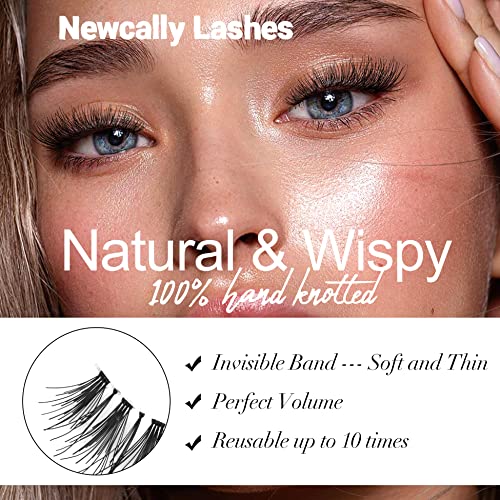 Newcally Eyelashes False Lashes Natural Look Fake Eye Lashes Wispy Strip 3D Long Fake Eyelashes 10 Pairs Multipack