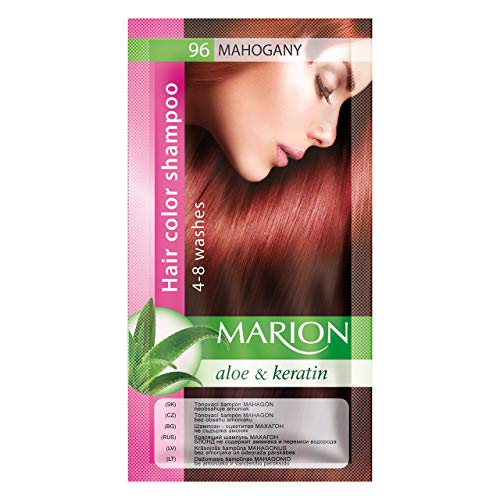 Marion Hair Dye Shampoo in Bag Semi-Permanent Colour 4-8 Washes with Aloe and Keratin