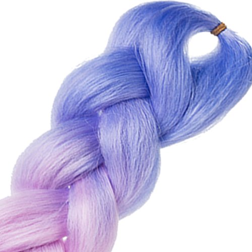 LDMY Hair for Braiding-Jumbo Braids, Long Colorful Ombre Pink Purple Jumbo Braiding Hair Extensions Kanekalon Jumbo Braid Wigs for Women Syntheti