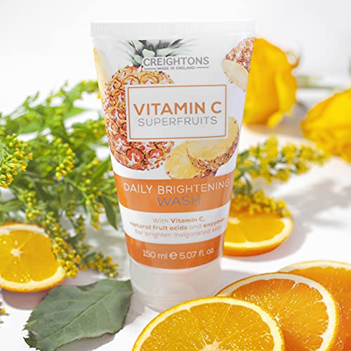 Creightons Vitamin C Superfruits Daily Brightening Wash (150 ml) - A Refreshing and Invigorating Daily Facial Wash with Vitamin C, Natural Fruit