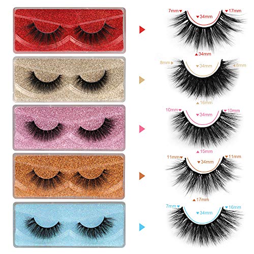 Newcally Lashes False Eyelashes Natural 3D Faux Mink Eye Lashes 10 Pairs 10 Styles Fluffy Wispy Fake Eyelashes Dramatic Handmade Reusable Lashes