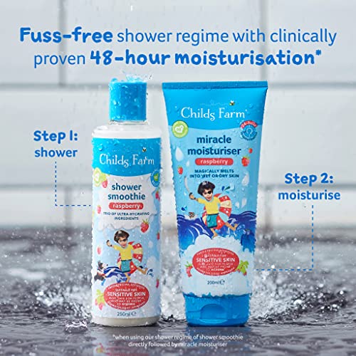Childs Farm | Miracle Moisturiser 200ml | Raspberry | For Wet or Dry Skin | 24-Hour Moisturisation