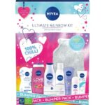 NIVEA Ultimate Rainbow Kit Gift Set (9 Pieces), Refreshing and Colourful NIVEA Gift Set Includes Shower Gel, Cleansing Milk, Face Mask, and More,