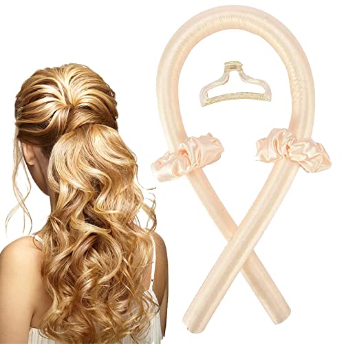 Heatless Curling Rod Headband, ZAHRVIA No Heat Silk Curls Headband Sleep In Overnight Soft Headband Wave Formers Hair Curlers DIY Hair Styling To