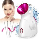 Facial Steamer, 3-in-1 Portable Warm Mist Face Steamer, Newest 10X Penetration Nano Ionic Facial Steamer for Women Moisturizing for Home SPA Clea