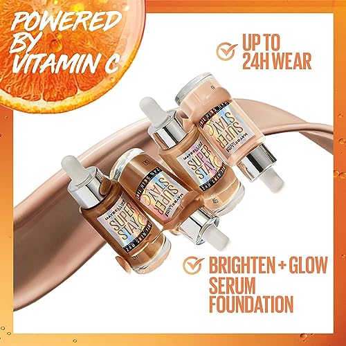 Maybelline Super Stay Skin Tint Foundation, With Vitamin C*, Foundation and Skincare, Long-Lasting up to 24H, Vegan Formula, Shade 06