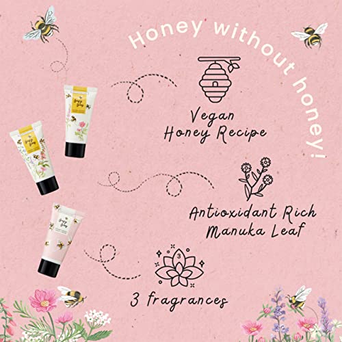 Heathcote & Ivory Flower Of Focus Hand Creams Trio Gift Set | Enriched With Shea Butter | Cruelty Free & Vegan Friendly | Travel Friendly Sizes |