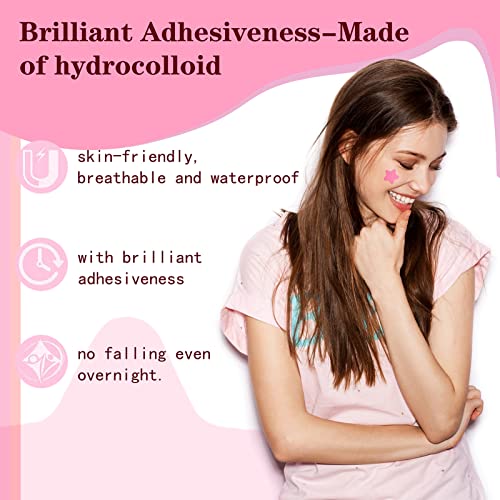 Heyu-Lotus 54 Patches Star Pimple Patches, Starface Pimple Patches Spot Patches Cute Star Shape for Face Zit Patch Acne Dots,15mm & 10mm