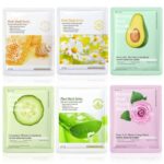 6 Sheets Fruit Extract Face Mask Set - Collagen Face Mask - Face Masks Beauty - Facial Mask Sheet - Skin Repair Mask Improves Skin Face Care Skin
