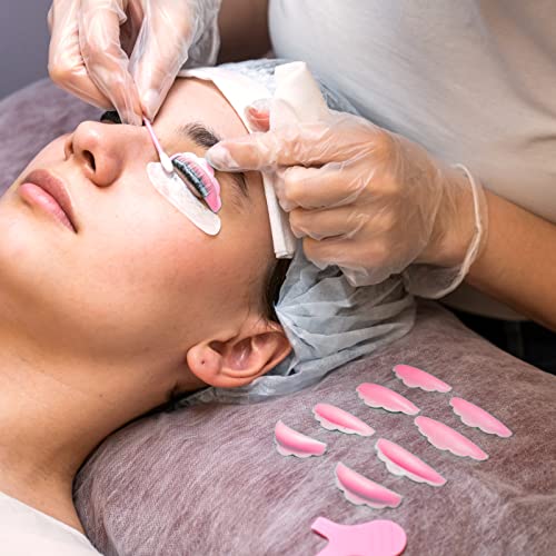 30 Pairs Silicon Curlers Shields Pads with 10 Y Eyelash Brush Combs, Reusable Lash Lift Rods Tool 5 Sizes Makeup Beauty Utensil for Lash Perming