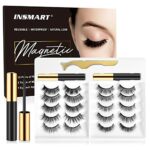 Magnetic Eyelashes,INSMART 10 Pairs False Eyelashes Upgraded 3D 5D Magnetic Eyelashes and Magnetic Eyeliner Kit with 2 Tubes of Magnetic Eyeliner