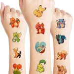 Temporary Tattoos Stickers for Cartoon and Anime(6sheets) Cartoon Tattoo Waterproof for Boys and Girls Party Supplies Favors
