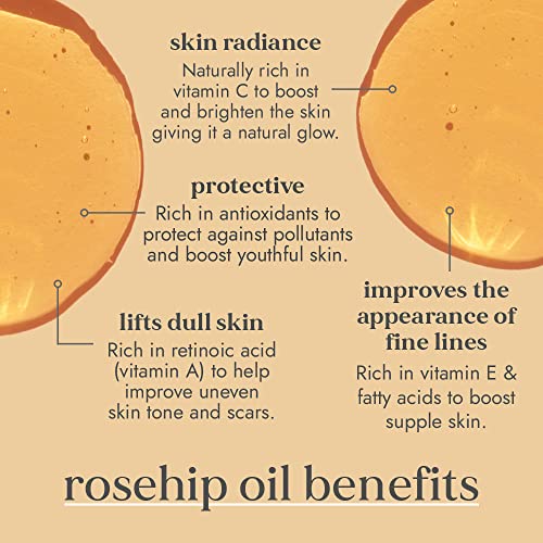 Fushi Organic Rosehip Seed Oil 100 ml | min Vitamin E 18.3 mcg/g | Fresh-Pressed | Best for Scars, Fine Lines & Stretch Marks | Ethical & Vegan S