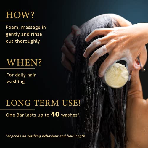 Set of 3 - Organic Shampoo Bar + Conditioner Bar 180g - Shampoo and Conditioner Sets - Hair Growth Shampoo - Shampoo for Greasy Hair & Dry Hair -