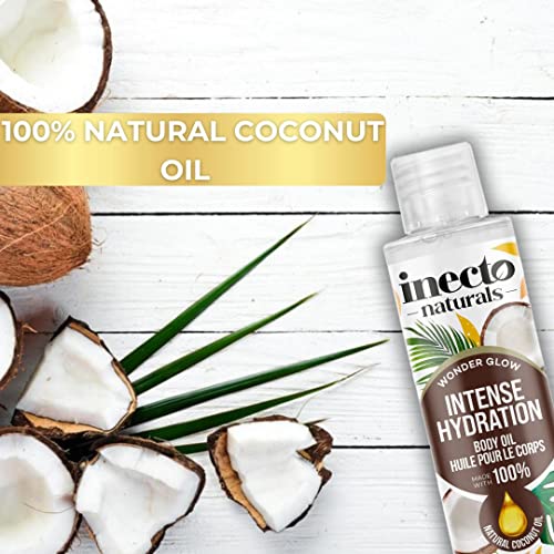 INECTO Naturals Very Smoothing Body Oil, Coconut 200ml. Post-Shower Moisturiser for Hydrating Body Care