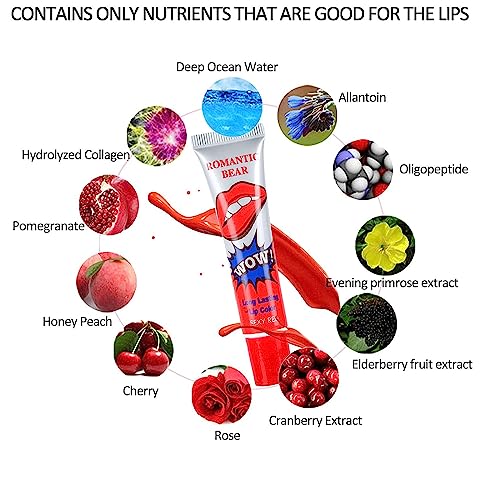 peel off lip stain, 6 pcs lip stain peel off, Tattoo Magic Color Lip Gloss Sets, 6 Colors, Lip Stain for Women Colorful Glossy Lipstick Waterproo