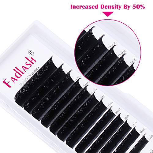 Fadlash Easy Fan Lashes C Curl 0.10 8-14mm Mixed Length Russian Lashes Natural Look Self Fanning Eye Lashes Automatic Blooming Russian Eyelashes