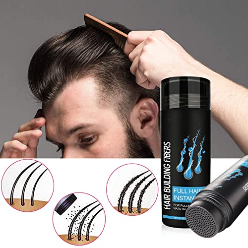 Hair Building Fibers, Professional Quality Fibre Hair Powder Spray Hair Fibres Dark Brown Hair Loss Concealer for Men and Women for Bald Spots &