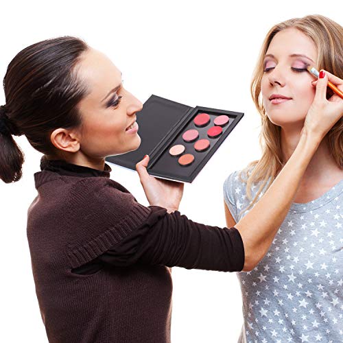 101 Pieces Metal Stickers for Eyeshadow Palette Set, Includes 1 Makeup Depotting Tool, 50 Pieces Square Adhesive Empty Palette Metal Stickers and