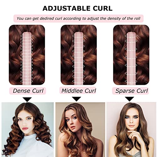 Heatless Curling Rod Headband, ZAHRVIA No Heat Silk Curls Headband Sleep In Overnight Soft Headband Wave Formers Hair Curlers DIY Hair Styling To