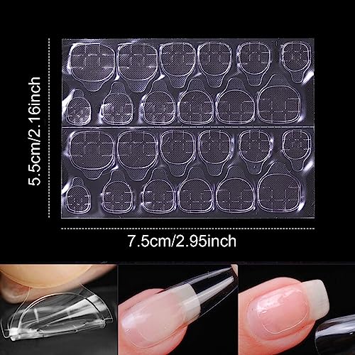 AWAVM Waterproof Breathable Jelly Double Sided Adhesive Tabs Nail Glue Sticker False Nail Tips for DIY Manicure Nail Art Decoration(240 Pack)