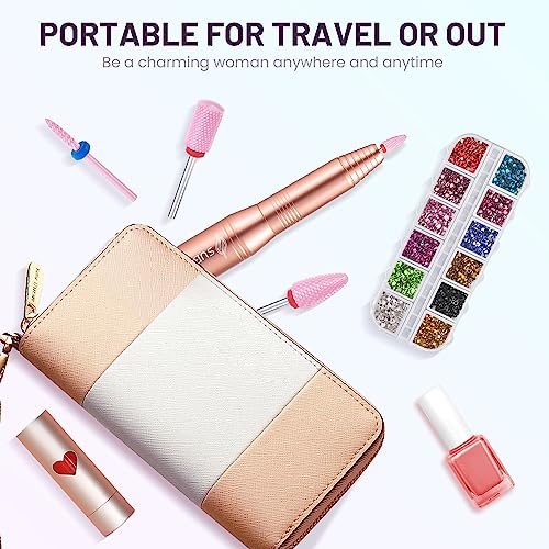 Professional Ceramic Nail Drill Bits Set, 3Pcs Universal 3/32'' Acrylic Nail File Bits for Manicure Pedicure, Cuticle Gel Nail Polishing - Nail D