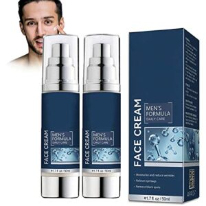 2PCS Face Cream for Men Eye Bags, 6 In 1 Mens Face Moisturizer, 50ml Anti-Aging Face Cream Men, Anti-Wrinkle & Firming Face Lotion,Face Care for