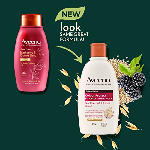Aveeno Colour Protect Blackberry and Quinoa Scalp Soothing Shampoo for Colour Treated Hair 300ml