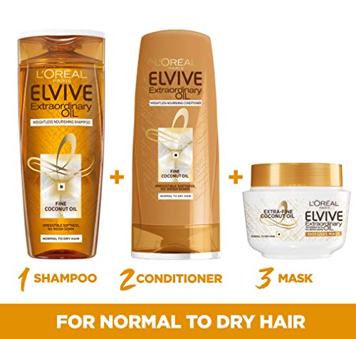 L'Oréal Elvive Extraordinary Oil Coconut Hair Mask Leave-in Conditioner for Normal to Dry Hair 300ml