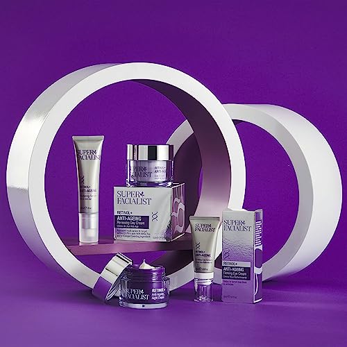 Super Facialist Retinol+ Anti-Ageing Night Cream - Face Cream with Retinol & Hyaluronic Acid for Fine Lines & Wrinkles, Vegan Friendly Anti Agein